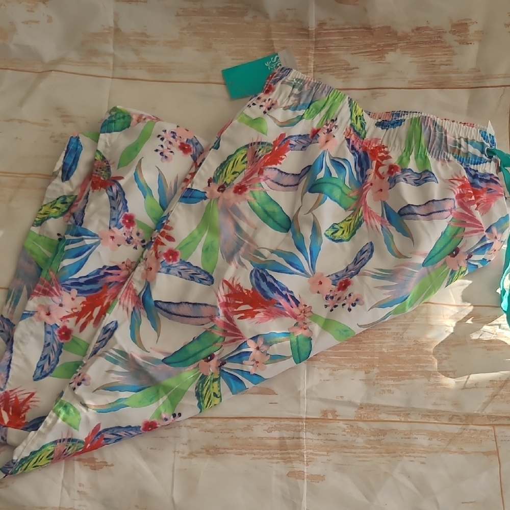 Outdoor Oasis Mens Swim Trunks 3xlt floral new